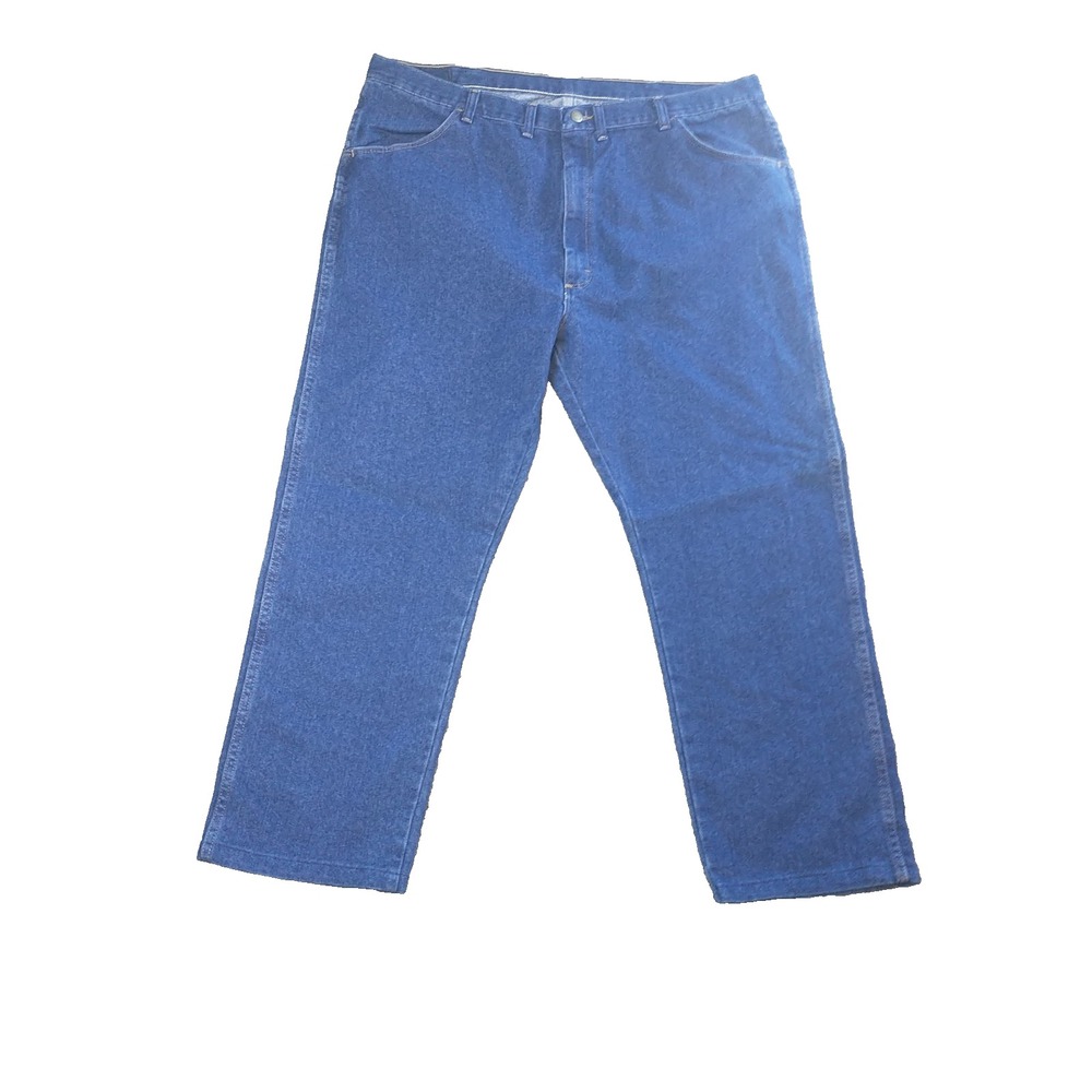 Wrangler Straight Leg Blue Jeans Size 42 x 28 85900DW Dark Wash Western Chore - Picture 1 of 16